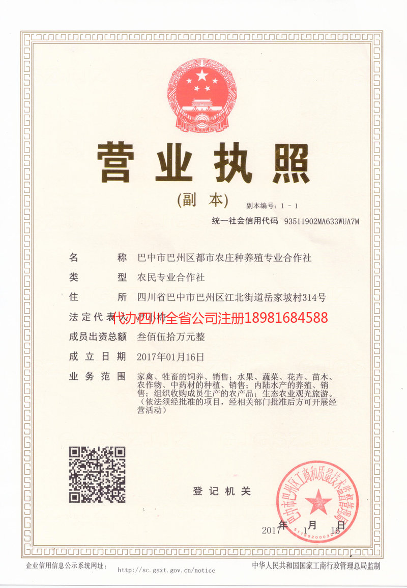 沙坪坝沙坪坝都市农庄种养殖专业合作社